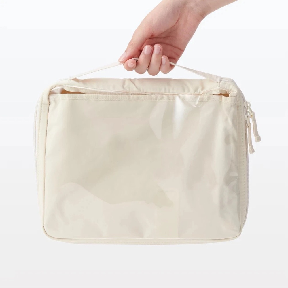 MUJI Collection Case A5 Wide Pocket-selectable Ivory NDG10A3A Storage Japan New